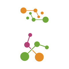 Molecule symbol logo template vector illustration design