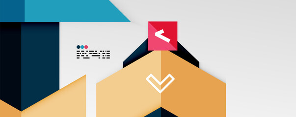 Shiny color triangles and geometric shapes vector abstract background