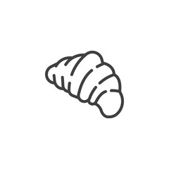 Croissant pastry line icon