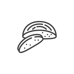 Black bread line icon