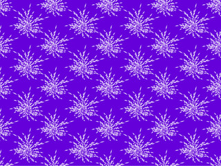 Naklejka na ściany i meble vector illustration white pattern on purple background abstract pattern design for fabric and others