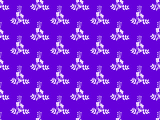 vector illustration white pattern on purple background abstract pattern design for fabric and others