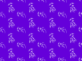 vector illustration white pattern on purple background abstract pattern design for fabric and others