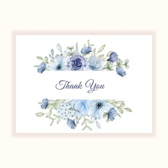 beautiful flower frame for thanks card