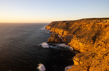 Cliffs around Kalbarri at sunset, Western Australia