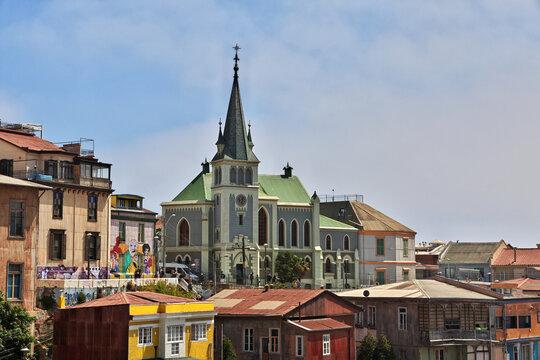 Iglesia Luterana de La Santa Cruz, the church in Valparaiso, Chile