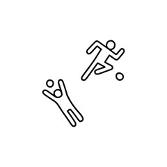 People football, soccer icon. The design on a sports theme is perfect.