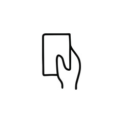 Warning card outline icon. The design on a sports theme is perfect.
