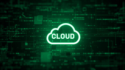 Cloud Computing Technology Digital Data Network, Internet of Things IoT Connection, Future Technology  Innovation Abstract Background. 3d rendering