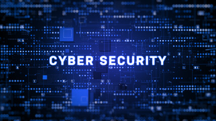 Cyber Security. Technology Digital Data Protection Future Background. 3d rendering