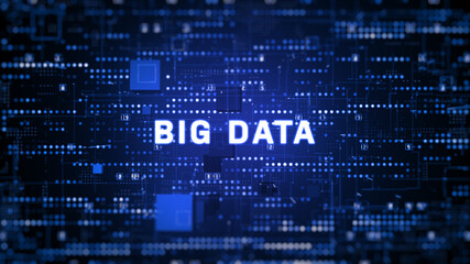 Big Data Network Connection Technology Digital Data Background. 3d rendering