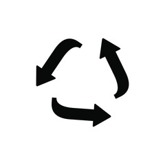 Recycle arrow icon vector graphic illustration