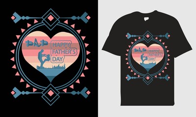 Obraz premium happy father's day t-shirt design