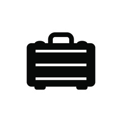 Suitcase icon vector graphic illustration