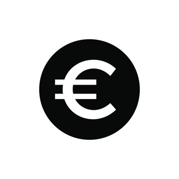 Euro currency icon vector graphic illustration
