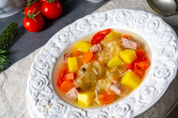 kapusniak delicious polish sauerkraut soup
