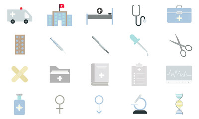 Medical icon set, Medical vector image icon 