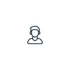 Man user, avatar outline icon