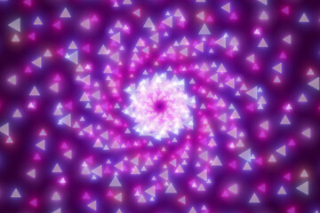 purple abstract background, abstract spiral, triangles