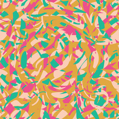 An abstract vibrant shapes seamless vector pattern
