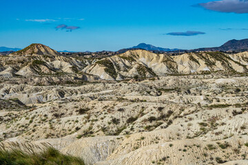 The Badlands of Abanilla and Mahoya near Murcia in Spain