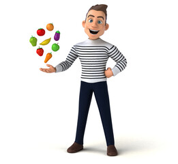 Fun 3D cartoon casual character