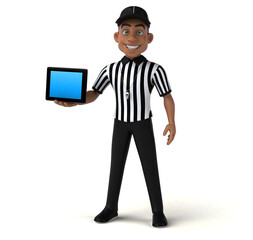 Fun 3D Illustration of an american Referee