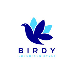 Obraz premium luxurious fly bird logo design 