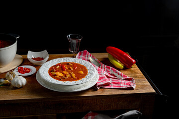 Delicious Hungarian-style goulash soup