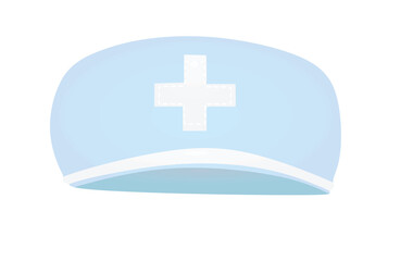Fototapeta premium Blue nurse hat. vector illustration