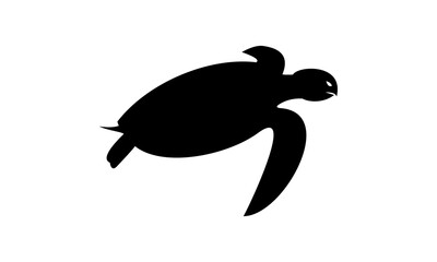 silhouette turtle vector