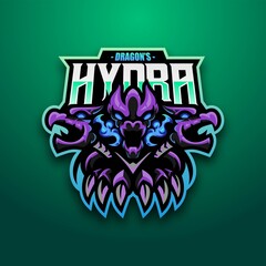 Hydra Dragon Mascot Esport Logo