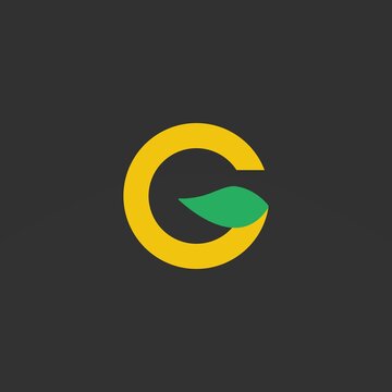 Intial G Tea With Golden Color Very Simple And Elegant Logo