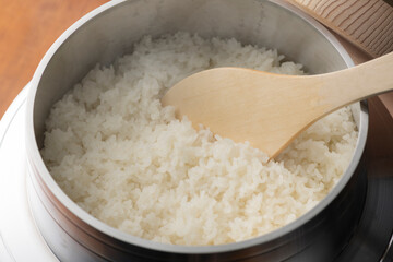 羽釜で炊いたご飯