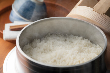 羽釜で炊いたご飯