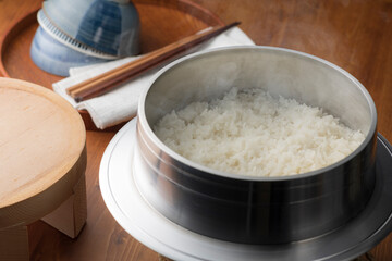 羽釜で炊いたご飯