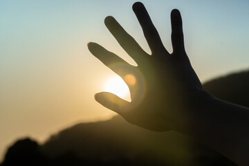 silhouette of a hand