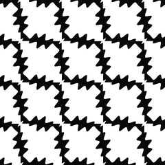vector seamless pattern with diagonal elements. abstract ornament for wallpapers and backgrounds. Black and white colors.