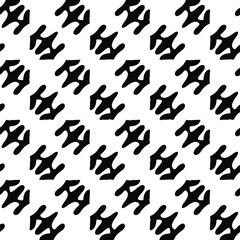 vector seamless pattern with diagonal elements. abstract ornament for wallpapers and backgrounds. Black and white colors.