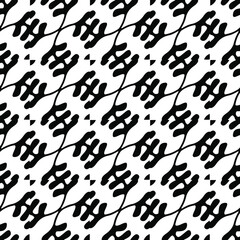 vector seamless pattern with diagonally placed elements. abstract ornament for wallpapers and backgrounds. Black and white colors. 
