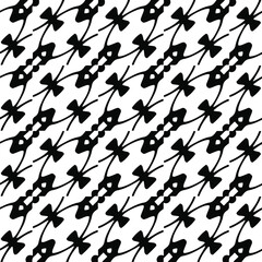 vector seamless pattern with diagonally placed elements. abstract ornament for wallpapers and backgrounds. Black and white colors. 