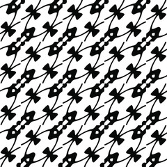 vector seamless pattern with diagonally placed elements. abstract ornament for wallpapers and backgrounds. Black and white colors. 