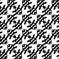 vector seamless pattern with diagonally placed elements. abstract ornament for wallpapers and backgrounds. Black and white colors. 