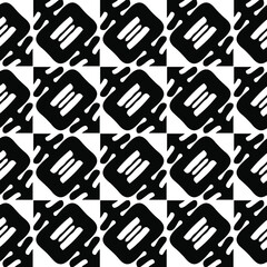 vector seamless pattern with diagonally placed elements. abstract ornament for wallpapers and backgrounds. Black and white colors. 