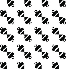vector seamless pattern with diagonally placed elements. abstract ornament for wallpapers and backgrounds. Black and white colors. 