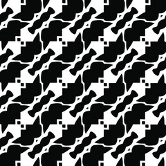 vector seamless pattern with diagonal elements. abstract ornament for wallpapers and backgrounds. Black and white colors.