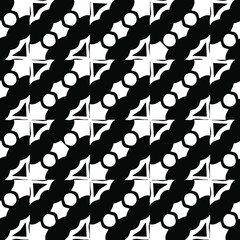 vector seamless pattern with diagonal elements. abstract ornament for wallpapers and backgrounds. Black and white colors.