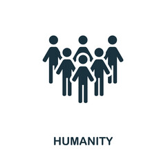 Humanity icon. Monochrome simple element from civil rights collection. Creative Humanity icon for web design, templates, infographics and more
