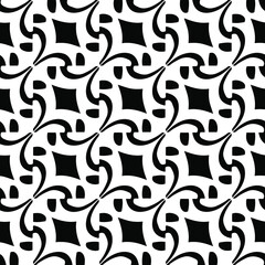 vector seamless pattern with diagonal elements. abstract ornament for wallpapers and backgrounds. Black and white colors.