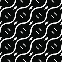 vector seamless pattern with diagonal elements. abstract ornament for wallpapers and backgrounds. Black and white colors.